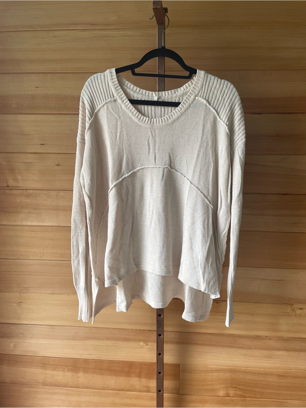 Rip Curl Cream Scoop Neck Lightweight Knit Sweater Large
